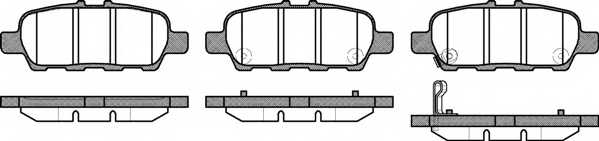 Колодки тормозные дисковые задний для INFINITI FX, M / NISSAN CUBE, JUKE, LEAF, MURANO, QASHQAI, TEANA, X-TRAIL / RENAULT KOLEOS / SUZUKI GRAND VITARA <b>ROADHOUSE 2876.31 / PSX287631</b> - изображение