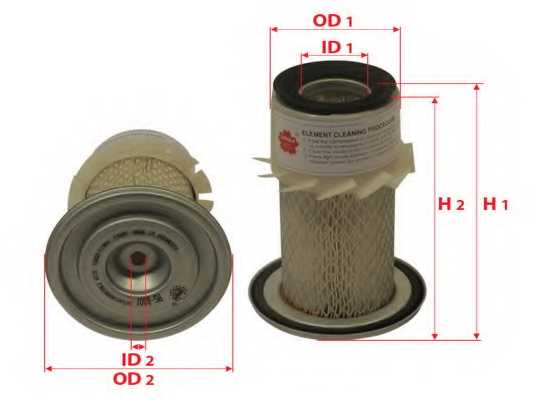 Воздушный фильтр SAKURA AUTOMOTIVE AS-8801 - изображение