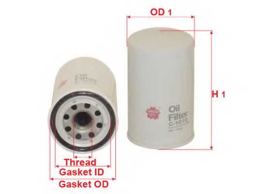 Фильтр масляный SAKURA Automotive C-1010 - изображение