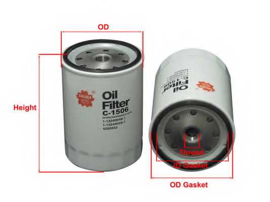 Фильтр масляный SAKURA Automotive C-1506 - изображение