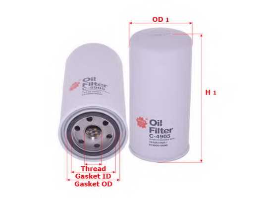 Фильтр масляный SAKURA Automotive C-4905 - изображение
