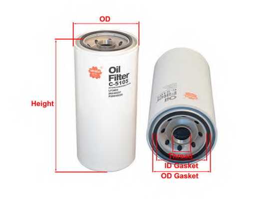 Фильтр масляный SAKURA Automotive C-5105 - изображение Фильтр масляный SAKURA Automotive C-5105 - изображение