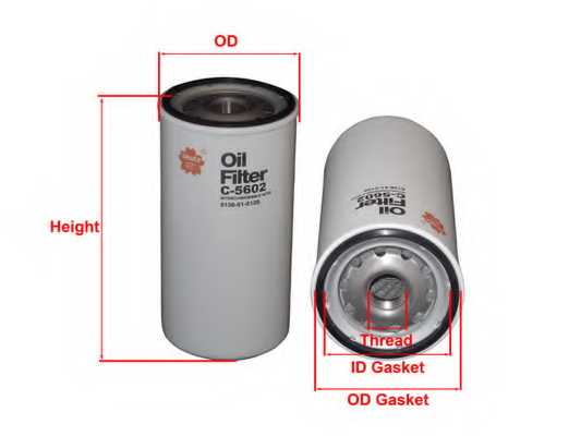 Фильтр масляный SAKURA Automotive C-5602 - изображение Фильтр масляный SAKURA Automotive C-5602 - изображение