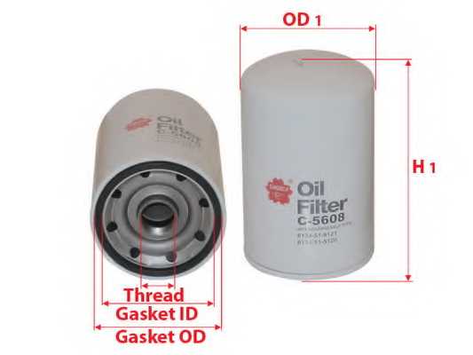 Фильтр масляный SAKURA Automotive C-5608 - изображение