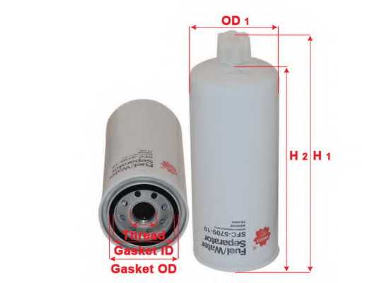 Фильтр топливный SAKURA Automotive SFC-5709-10 - изображение