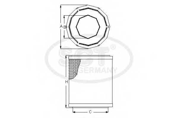 Фильтр воздушный SCT Germany SB 3280 - изображение 2