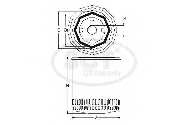 Фильтр масляный SCT Germany SM 843 - изображение 2