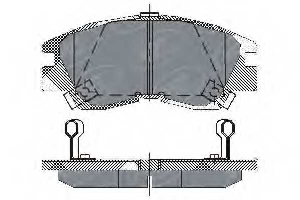Колодки торм FR MITSUBISHI PAJERO -91 <b>SCT GERMANY SP222</b> - изображение