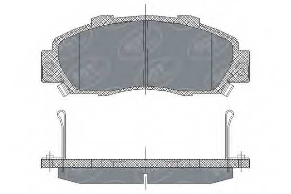 Колодки торм FR HONDA ACCORD 90-96 <b>SCT GERMANY SP253</b> - изображение