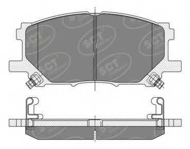 Колодки торм FR LEXUS RX300/RX400 03- <b>SCT GERMANY SP348</b> - изображение Колодки торм FR LEXUS RX300/RX400 03- <b>SCT GERMANY SP348</b> - изображение