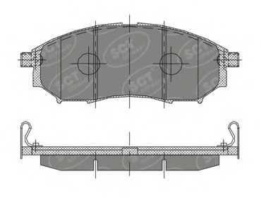 Колодки торм FR NISSAN PATHFINDER/NAVARA 05- <b>SCT GERMANY SP390</b> - изображение