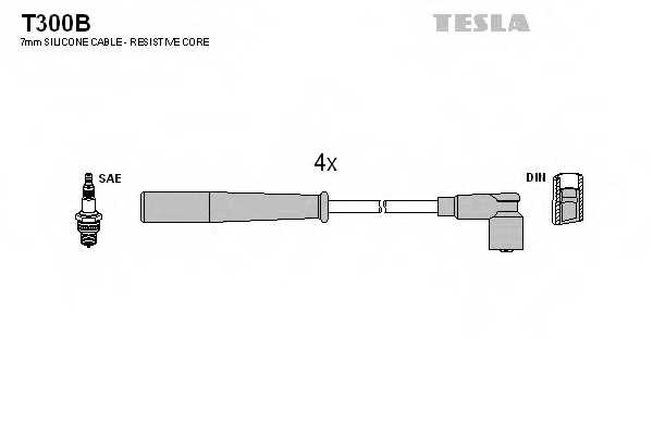 Комплект проводов зажигания TESLA T300B - изображение