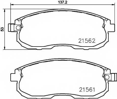 Колодки тормозные дисковые для INFINITI I30 / NISSAN JUKE(F15) <b>TEXTAR 2156203 / 21561</b> - изображение Колодки тормозные дисковые для INFINITI I30 / NISSAN JUKE(F15) <b>TEXTAR 2156203 / 21561</b> - изображение