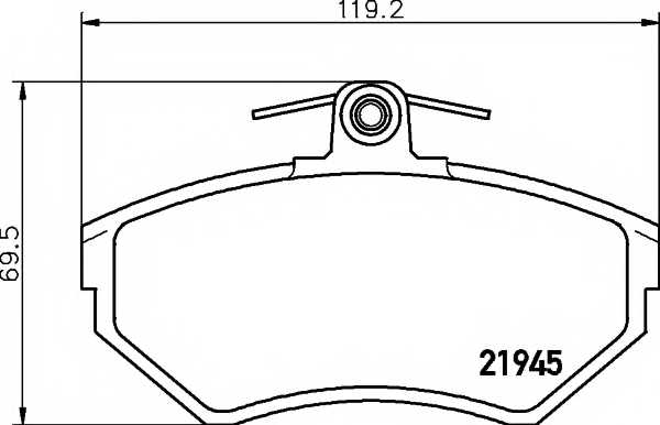 Колодки тормозные дисковые для AUDI A4(8D2,8D5,B5) / VW PASSAT(3B2,3B5) <b>TEXTAR 2194503 / 21945</b> - изображение