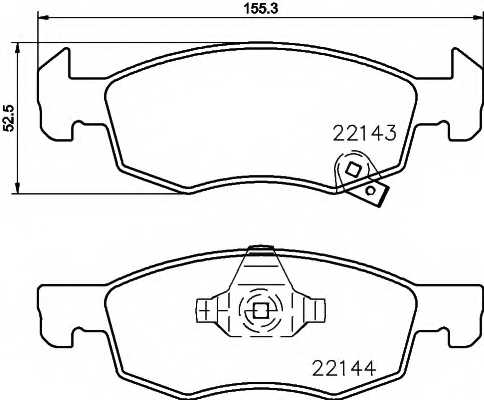 Колодки тормозные дисковые для OPEL CORSA <b>TEXTAR 2214301 / 22143</b> - изображение