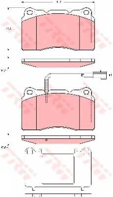Колодки тормозные дисковые <b>TRW GDB1645 / 23092</b> - изображение