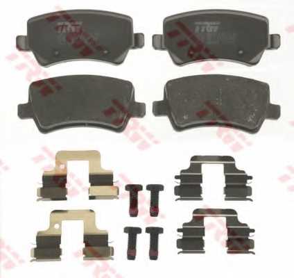 Колодки тормозные дисковые для FORD GALAXY, S-MAX / LAND ROVER FREELANDER, RANGE ROVER EVOQUE / VOLVO S60, S80, V60, V70, XC60, XC70 CROSS COUNTRY, XC70 <b>TRW GDB1685 / 24496</b> - изображение 1