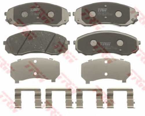 Колодки тормозные дисковые для HYUNDAI H-1 Travel(TQ), H-1(TQ) / KIA CARNIVAL / GRAND CARNIVAL(VQ) <b>TRW GDB3448 / 24597</b> - изображение 1