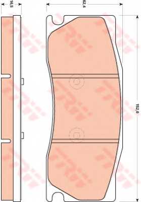Колодки тормозные дисковые <b>TRW GDB1850 / 24850</b> - изображение Колодки тормозные дисковые <b>TRW GDB1850 / 24850</b> - изображение