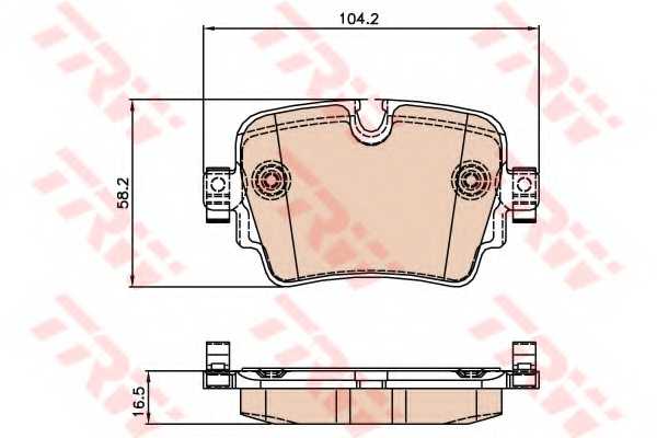 Колодки тормозные дисковые <b>TRW GDB2066 / 25897</b> - изображение Колодки тормозные дисковые <b>TRW GDB2066 / 25897</b> - изображение