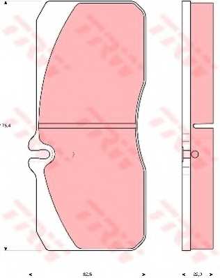 Колодки тормозные дисковые для MAN F 2000, L 2000 <b>TRW GDB5059 / 29055</b> - изображение