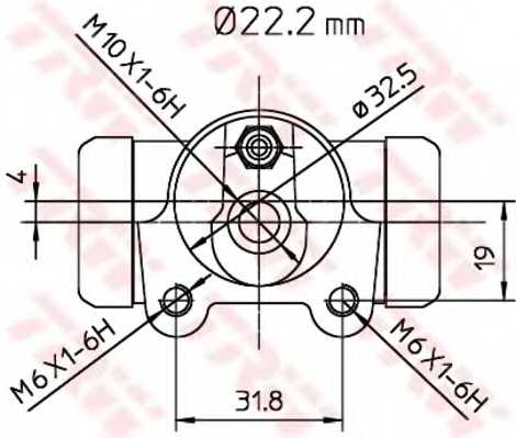 Колесный тормозной цилиндр TRW BWH167 - изображение 1