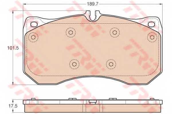 Колодки тормозные дисковые для AUDI A6(4G2, 4G5, 4GC, 4GD, 4GH, 4GJ, C7), A7(4GA, 4GF), A8(4H#) <b>TRW GDB1996 / 25111</b> - и Колодки тормозные дисковые для AUDI A6(4G2, 4G5, 4GC, 4GD, 4GH, 4GJ, C7), A7(4GA, 4GF), A8(4H#) <b>TRW GDB1996 / 25111</b> - изображение