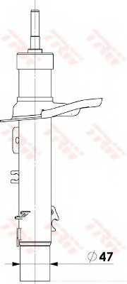 Амортизатор передний для PEUGEOT 207(WA#,WC#) <b>TRW JGM1019T</b> - изображение 1