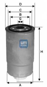 Фильтр топливный UFI 24.H2O.07 - изображение Фильтр топливный UFI 24.H2O.07 - изображение