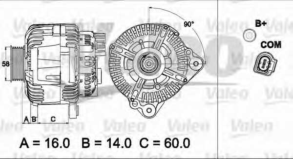 Генератор 180А для AUDI A6(C6,4F2,4F5,4FH), A8(4E#), Q7(4L) / VW TOUAREG(7L6, 7L7,7LA) <b>VALEO 437507 / 2542784</b> - изображение 1