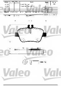 Колодки тормозные MERCEDES CLASS A зад <b>VALEO 601304</b> - изображение Колодки тормозные MERCEDES CLASS A зад <b>VALEO 601304</b> - изображение