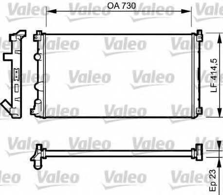 Радиатор охлаждения двигателя VALEO RM1442 / 732917 - изображение