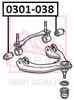 Сайлентблок, рычаг независимой подвески колеса ASVA 0301038 - изображение
