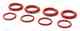 Изображение товара "Уплотнители свечных колодцев ВАЗ 2112 (комплект 8 шт) силикон краснный CS-20 11877"