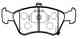 Колодки тормозные дисковые передние Toyota Avensis 1.6i-2.0i 16V/2.0TD 97-00 (нов арт GK1158) CTR CKT-145 - изображение