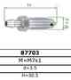 Штуцер прокачной тормозного суппорта M7x1 d=1 H=30.5 FRENKIT 87703 - изображение