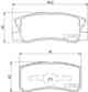 Изображение товара "Колодки тормозные NAO HELLA 8DB355027-701"