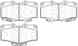 Колодки тормозные дисковые передн TOYOTA: 4 RUNNER 96-02, TACOMA 95-06, HILUX 88-02, LAND CRUISER 90-02, PRADO 96-03  VW: TARO 89-97 HSB HP5036 - изображение