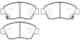 Колодки тормозные дисковые передн ACURA: RSX 02-06  HONDA: CIVIC 91-05, CRX III 92-98, FIT 07-08 HSB HP5039 - изображение