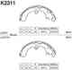 KASHIYAMA K2311 - колодки тормозные барабанные, задние - изображение