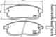 Колодки тормозные дисковые, передние, TOYOTA AURIS , COROLLA Saloon NISSHINBO NP2002 - изображение