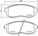 Колодки тормозные дисковые, передние, INFINITI/NISSAN FX, G , M35, M45, MURANO I-II, PATHFINDER III NISSHINBO NP2046 - изображение