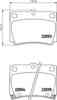 Колодки тормозные дисковые, задние, INFINITI, NISSAN Q50, Q60, NISSAN X-TRAIL NISSHINBO NP3008 - изображение