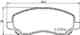 Колодки тормозные дисковые, передние, MITSUBISHI ASX/GALANT VI/GRANDIS/LANCER VII/LANCER VII-VIII/OUTLANDER III/SPACE RUNNER NISSHINBO NP3009 - изображение