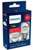 Лампа светодиодная P21 LED red 12V BA15s X2 PHILIPS 11498XURX2 - изображение