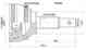 Шрус TOYOTA Camry Gracia MCV20 / 21 / 25 (Var.TOY) 97-02, Scepter / Windom VZ-ser. VCV1# SAT TO-020A - изображение