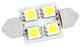 Изображение товара "Лампа (LS65) светодиодная 1131-SMD4 T11x31 (SV8,5-8) 31мм 4 SMD белая 12V SkyWay S08201170"