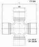 Крестовина карданного вала TA RX3## NOAH RA ACA2# GX9# FORESTER S12 IMPREZA GE GH LE без тавотни TOYO TT-124 - изображение