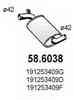 Изображение товара "Средний глушитель выхлопных газов ASSO 58.6038"