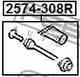 Направляющий болт корпуса скобы тормоза FEBEST 2574-308R - изображение